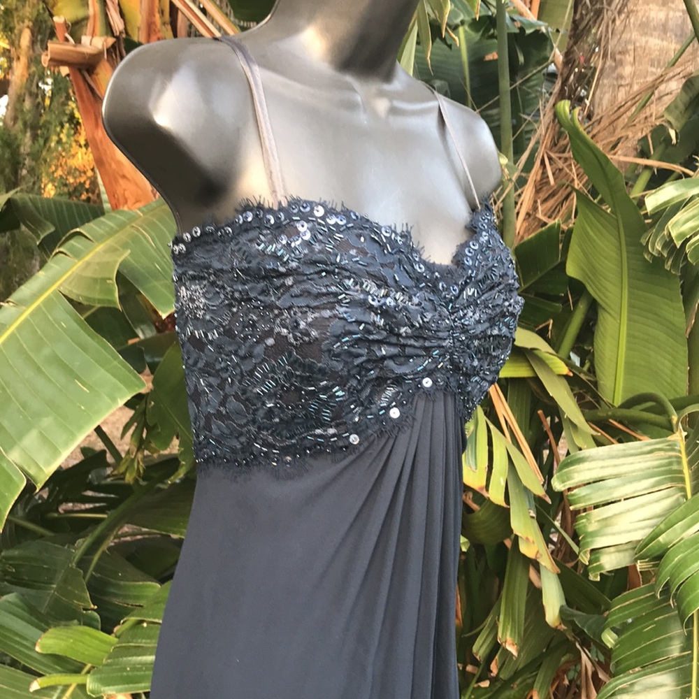 Tadashi collection beaded gown and jacket set